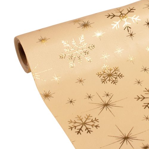 Karácsonyi bársony dekorációs anyag, asztali futó, 28cm x 2.7m - Krém