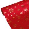 Karácsonyi bársony dekorációs anyag, asztali futó, 28cm x 2.7m - Rose red