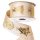 Christmas ribbon with wire edge 38mm x 6.4m  - Cream