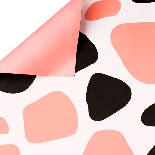 Panther pattern "big spotted" foil sheet 58 x 58cm, 20pcs. - Pink/Black