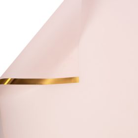Gold Edged Matte Foil Sheet 57 x 57cm, 20pcs. - Powder Pink