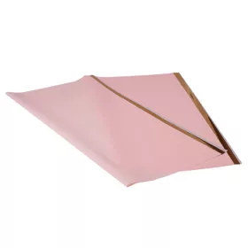 Gold Edged Matte Foil Sheet 57 x 57cm, 20pcs. - Powder Pink
