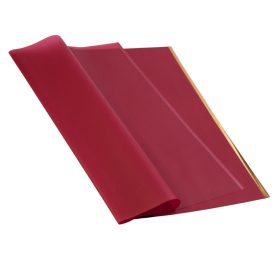 Gold Edged Matte Foil Sheet 57 x 57cm, 20pcs. - Burgundy