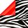 Zebracsíkos fólia ív 58 x 58cm, 20db - Piros
