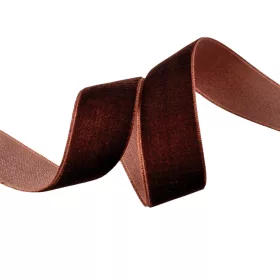 Bársony szalag 22mm x 10m - Csokibarna