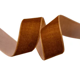 Bársony szalag 22mm x 10m - Gesztenyebarna