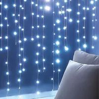 Indoor Christmas Curtain Lights