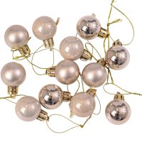 2.5cm-es műanyag karácsonyi gömbök