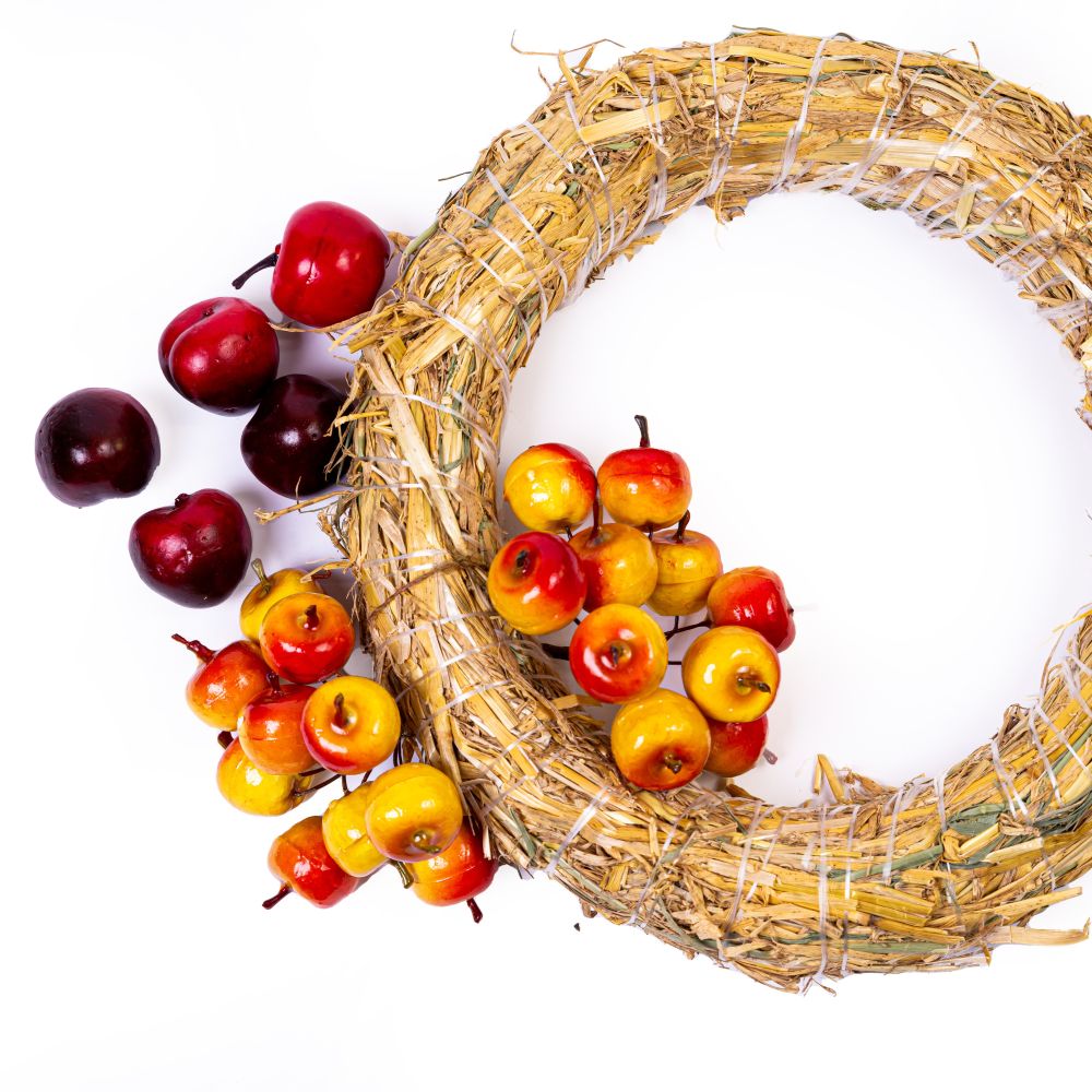 Természetes széna koszorúalapok