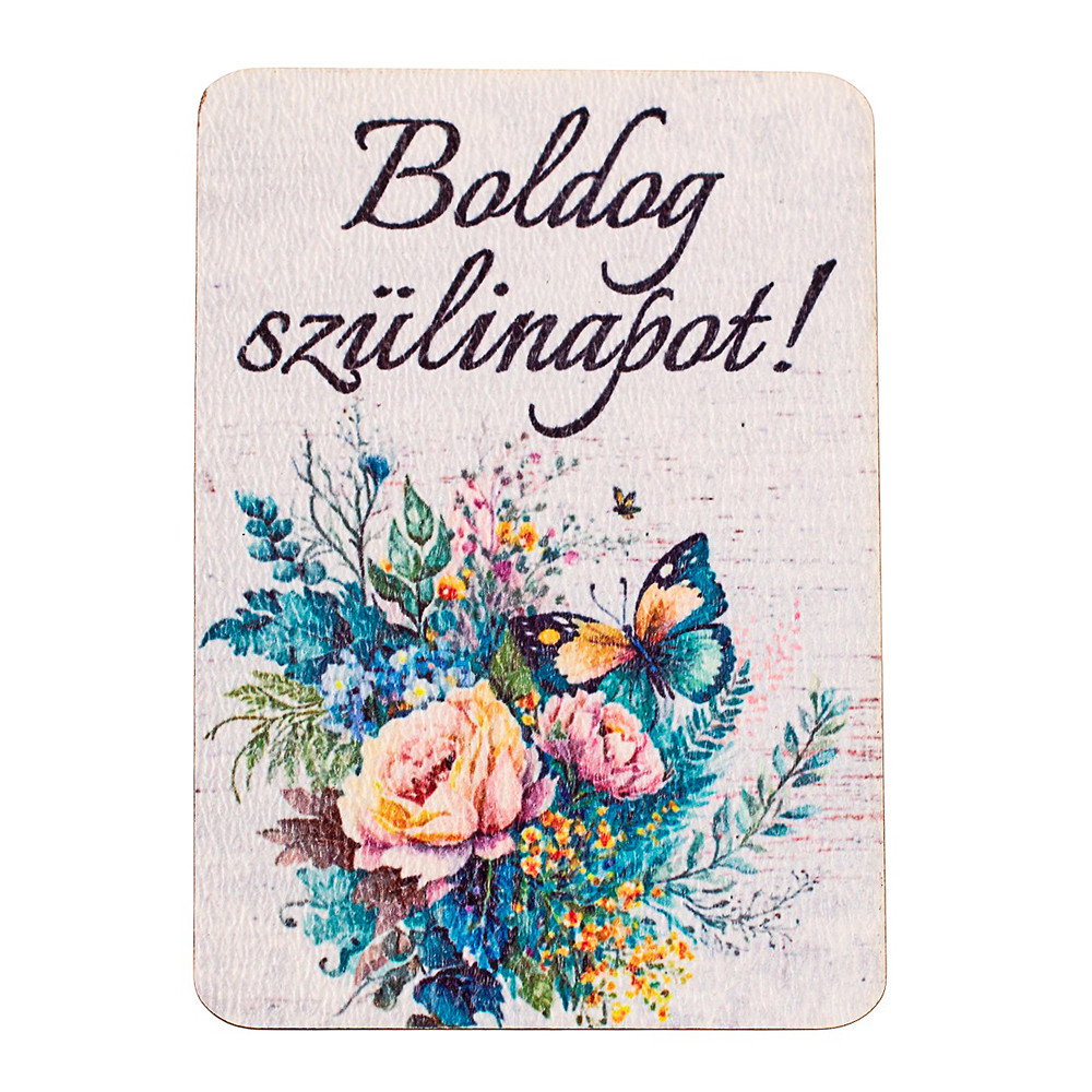 4db. "Boldog születésnapot!" feliratos dekor tábla 7 x 5cm