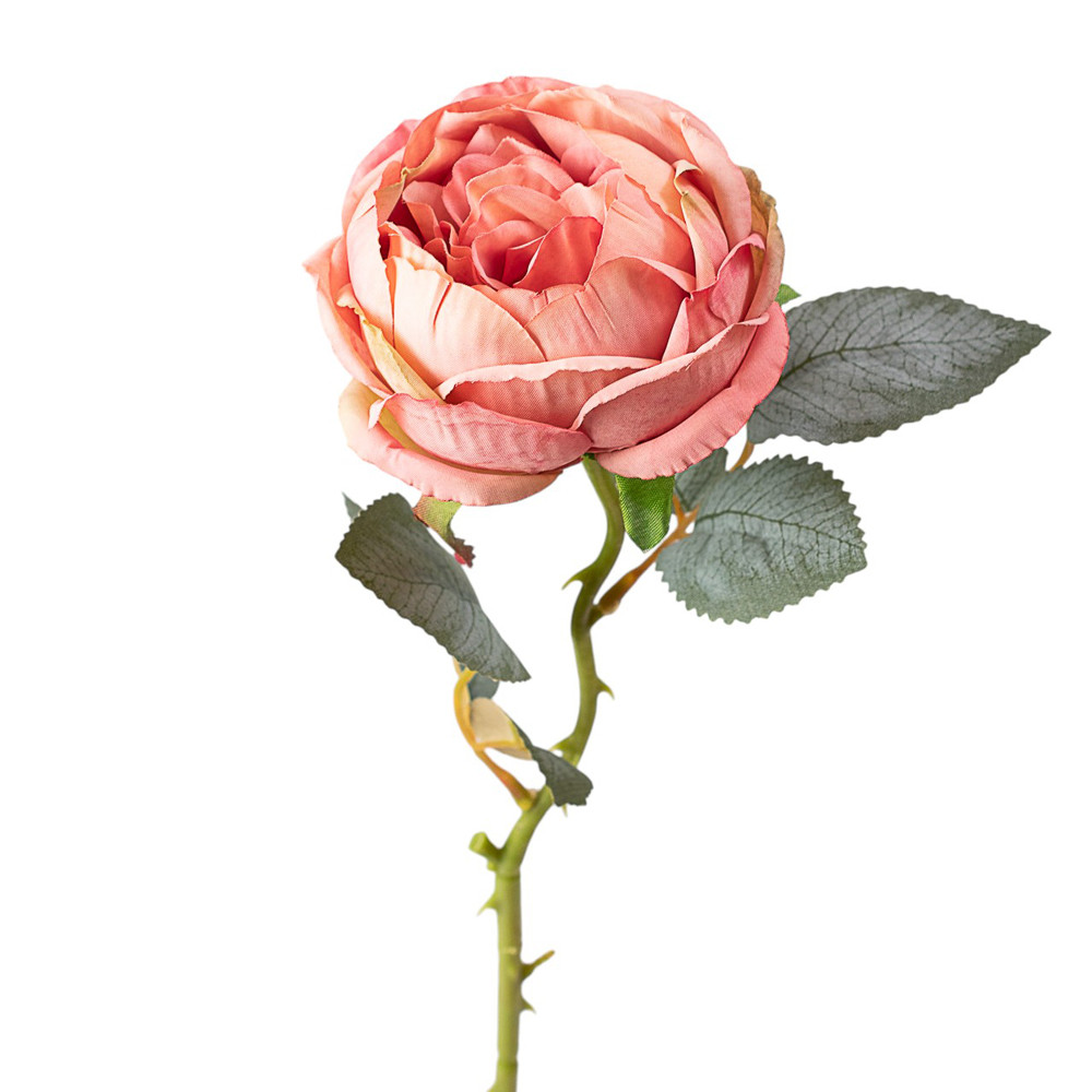 Bazsarózsa selyemvirág szál, 51cm magas - Barack