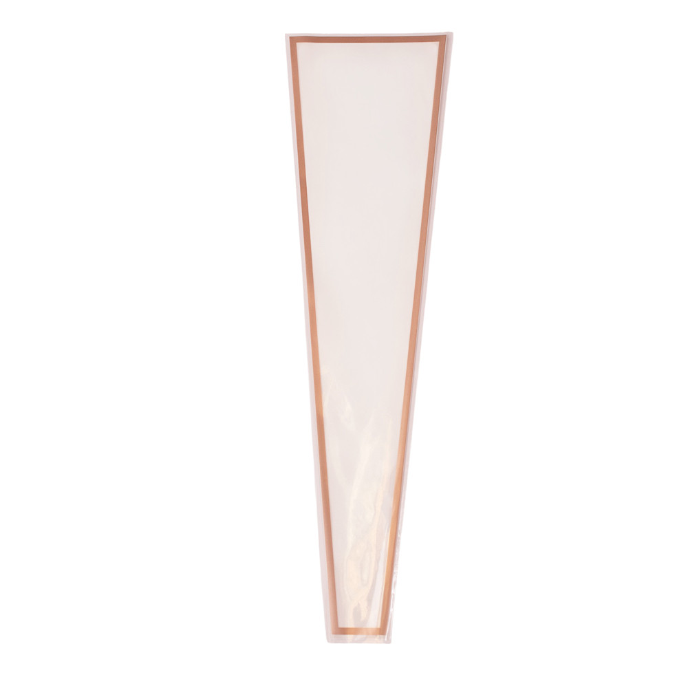 Rose gold keretes virágtasak 12.5cm x 4cm x 45cm, 50db - Fehér